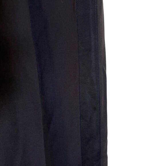 3.1 Phillip Lim‎ High Waist Crop Wool Black Trousers Tuxedo Stripe Back Zip 6 - Picture 3 of 10